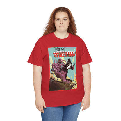 Web of Spider-Man T-Shirt - Charles Vess Art - Peter Parker, Black Symbiote Suit - Webslinger