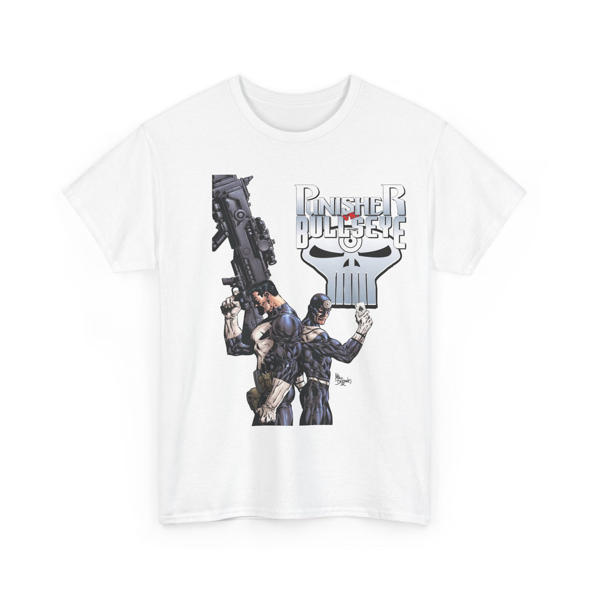 Punisher Vs Bullseye T-Shirt -Mike Deodato Jr Art - Marvel Comics