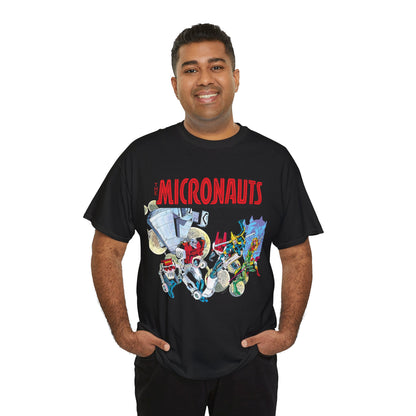 Micronauts T-Shirt - Jackson Guice Art - Arcturus Rann, Biotron, Marionette, Acroyear, Bug - Marvel Comics