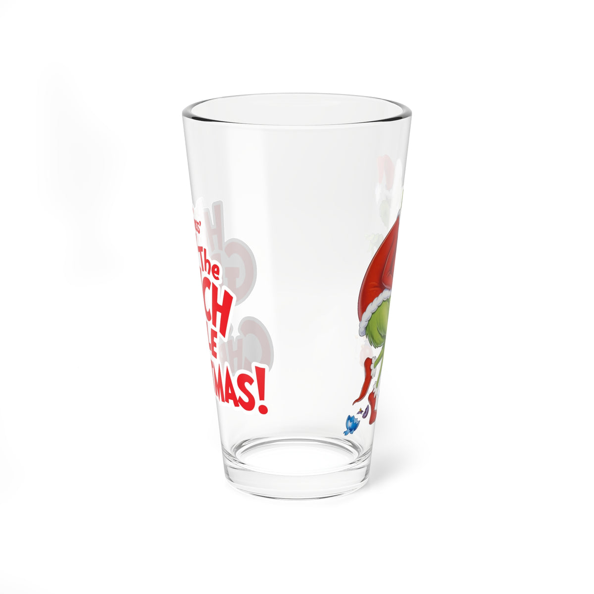 How the Grinch Stole Christmas Pint Glass - Retro 1966 Dr Seuss Beer Glass - 16oz Glassware, Xmas Gift