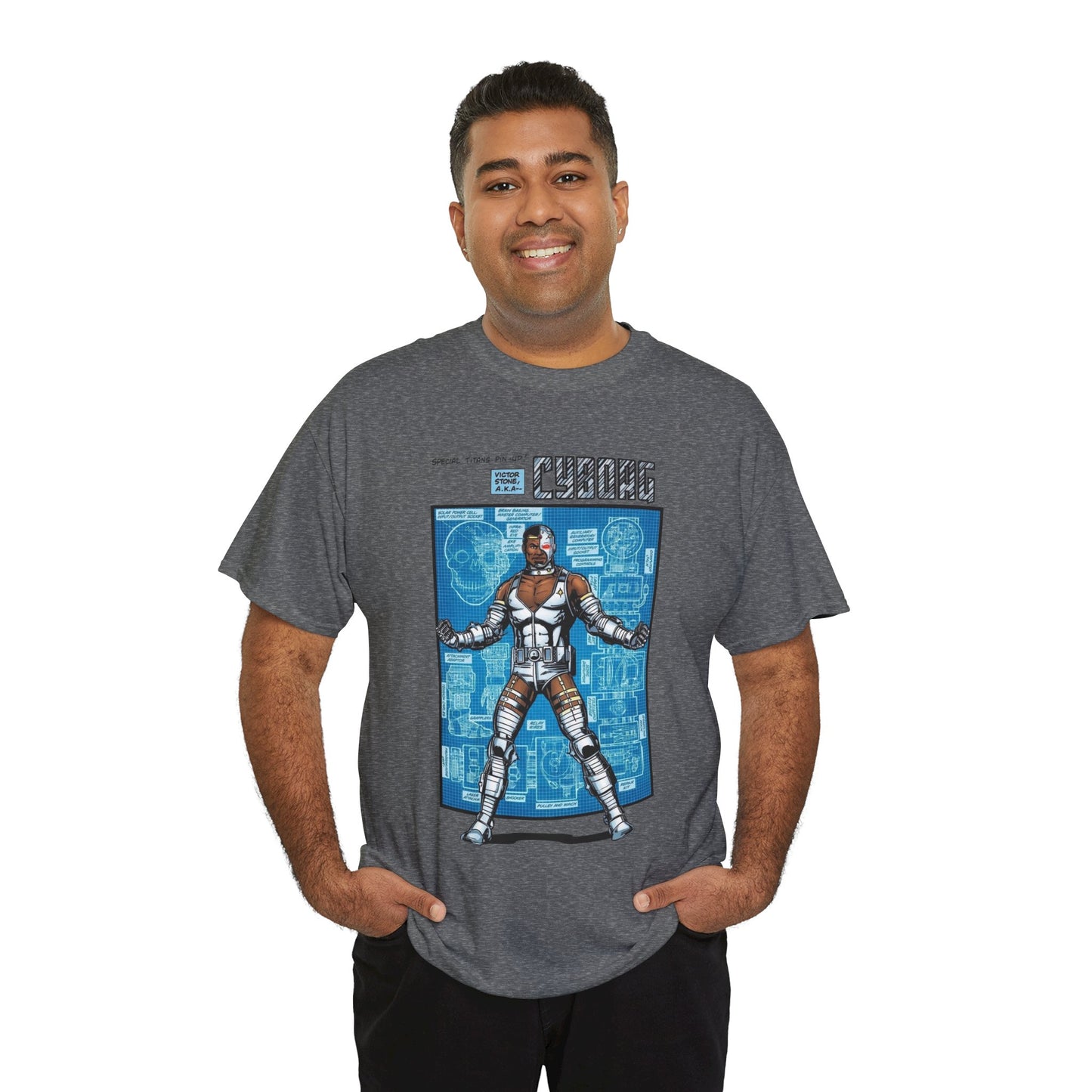 Cyborg T-Shirt - George Perez Art - New Teen Titans Pin-Up Poster - Victor Stone - DC Comics