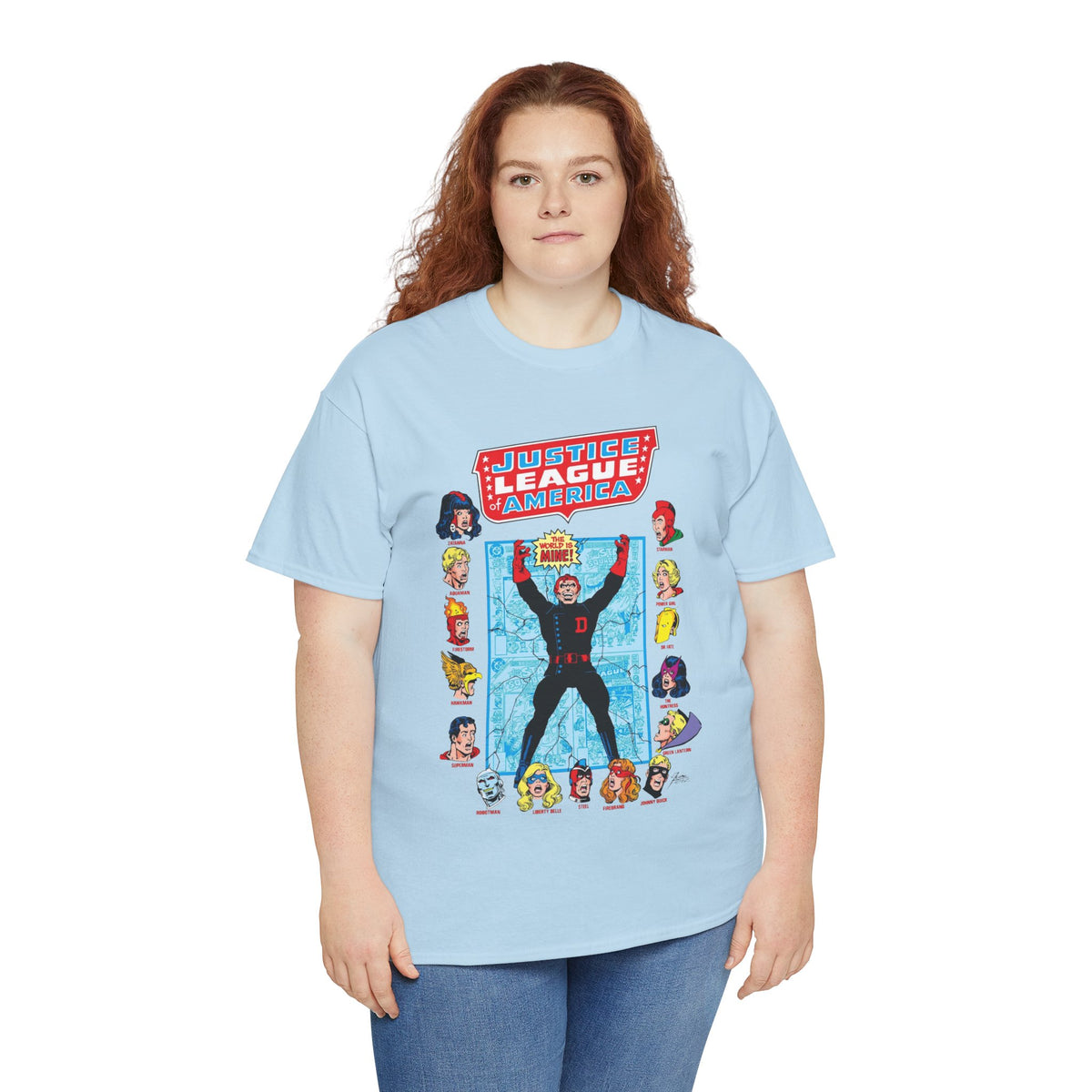 Justice League of America T-Shirt - George Perez Art - Justice Society, All-Star Squadron Team-Up DC Comics