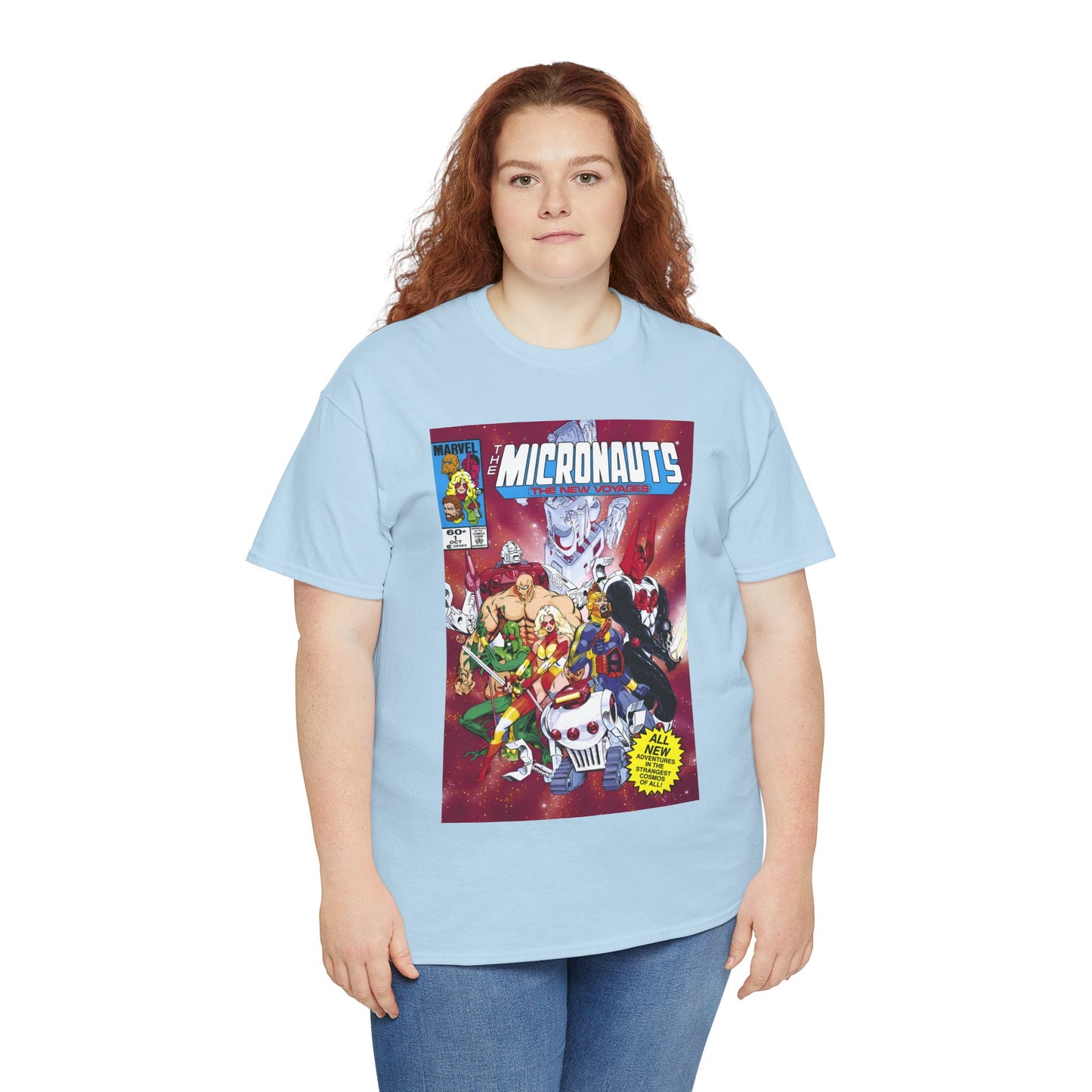 Micronauts: The New Voyages T-Shirt - Commander Arcturus Rann, Biotron, Marionette, Bug - Marvel Comics Series