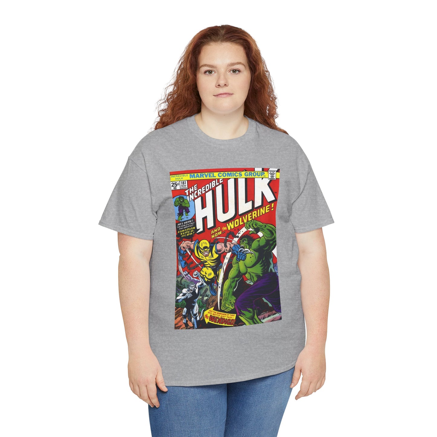Incredible Hulk #181 T-Shirt - First Appearance of Wolverine - Vs The Wendigo - Marvel Comics