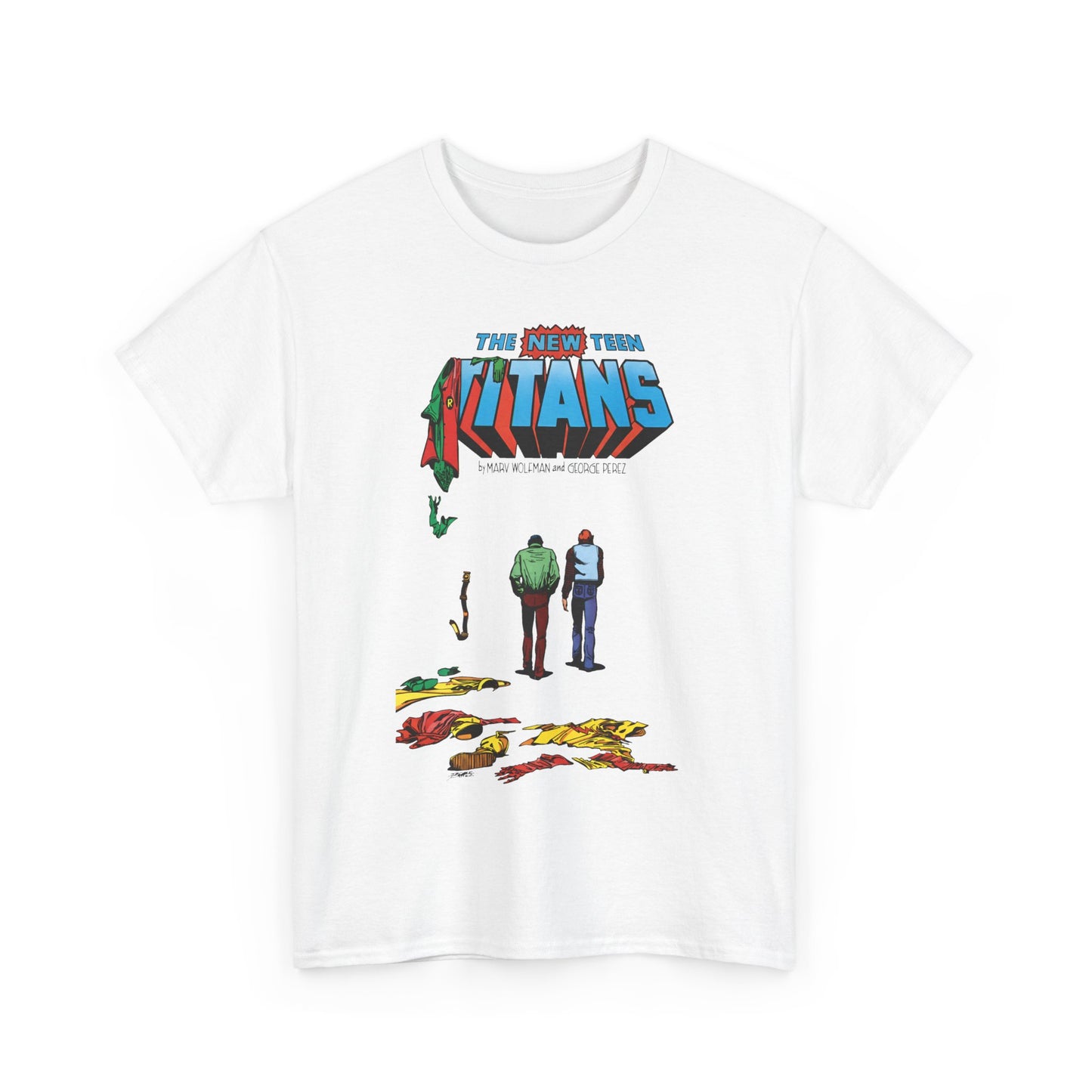 New Teen Titans T-Shirt - George Perez Art - Robin, Kid Flash Quitting - #39 Cover - DC Comics