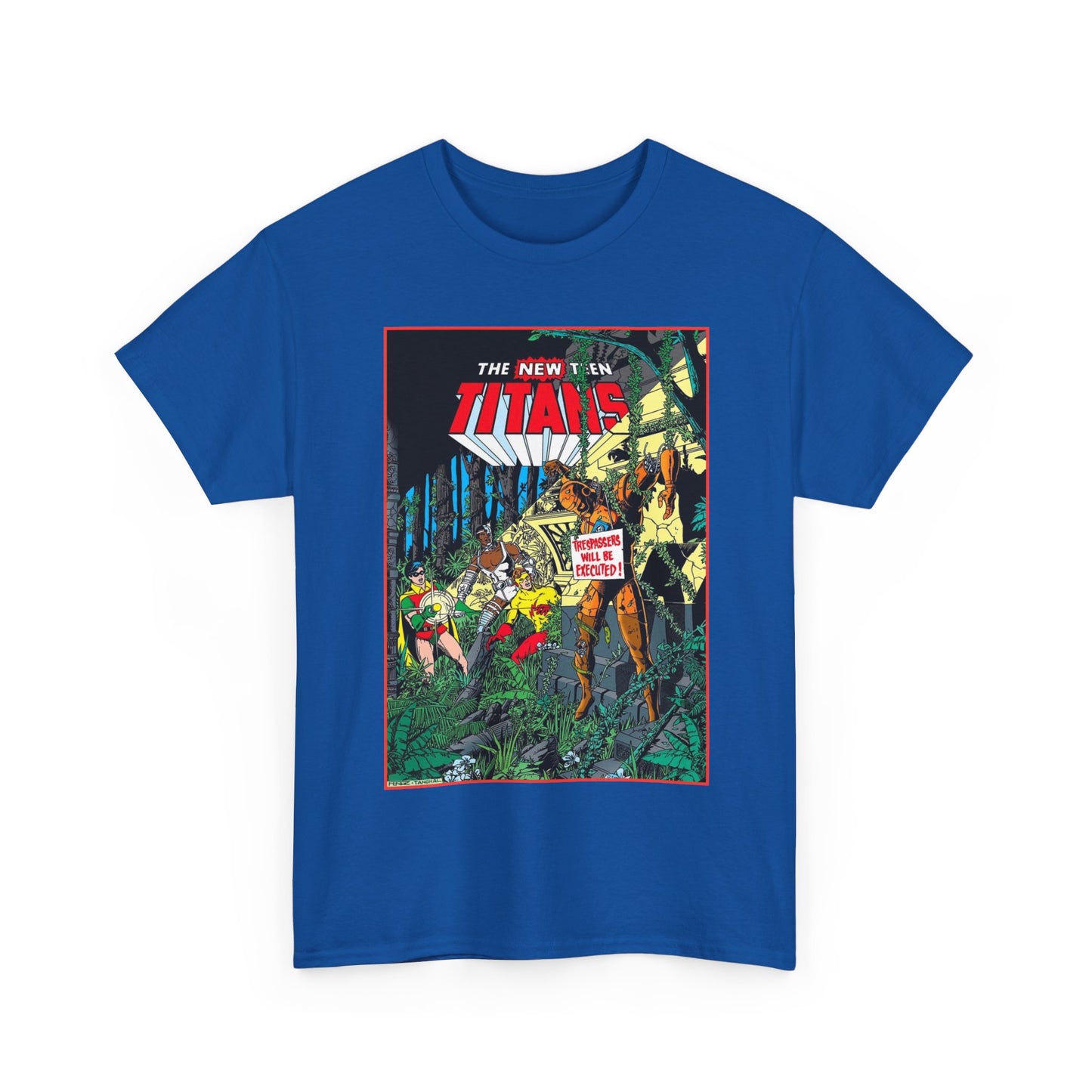 New Teen Titans T-Shirt - George Perez Art - Robin, Cyborg, Kid Flash, Robotman - DC Comics