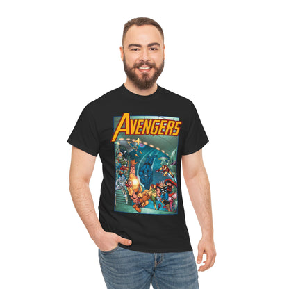 Avengers Vs Guardians of the Galaxy T-Shirt - George Perez Art - Tomorrow's Avengers - Thor, Captain America, Iron Man, Scarlet Witch, Vision, Wonder Man - Marvel Comics