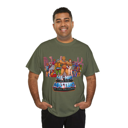 Masters of the Universe T-Shirt - He-Man, Man-At-Arms, Teela, Orko, Fisto, Moss Man, Ram Man - 1980s Filmation Art