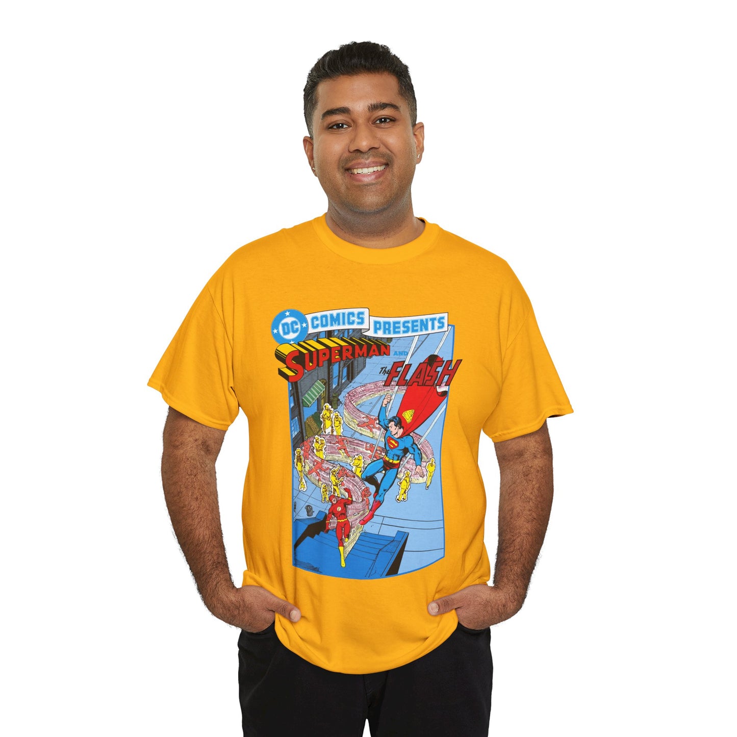 Superman & Flash T-Shirt - George Perez Art - DC Comics Presents #38 Cover Art - Bronze Age Classic