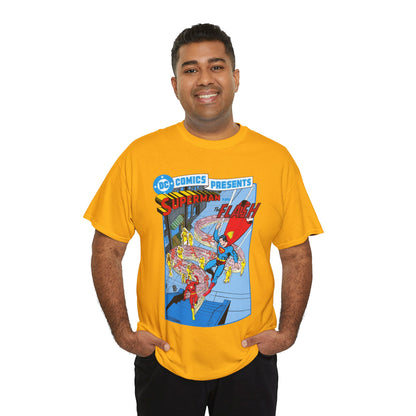 Superman & Flash T-Shirt - George Perez Art - DC Comics Presents #38 Cover Art - Bronze Age Classic