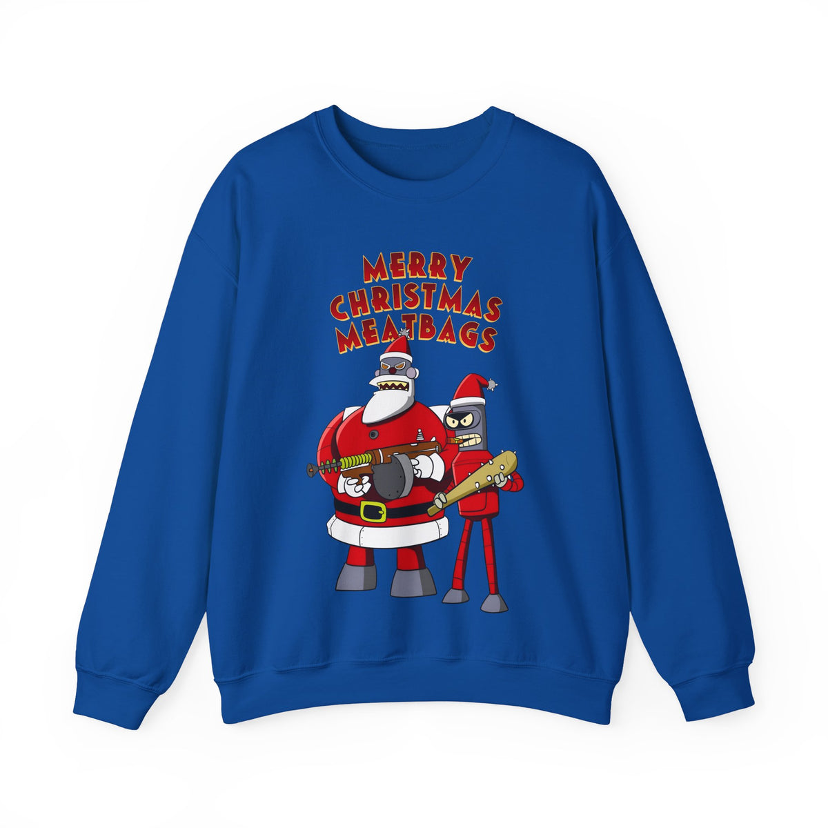 Robot Santa Claus & Bender Futurama Christmas Heavy Blend Crewneck Sweatshirt