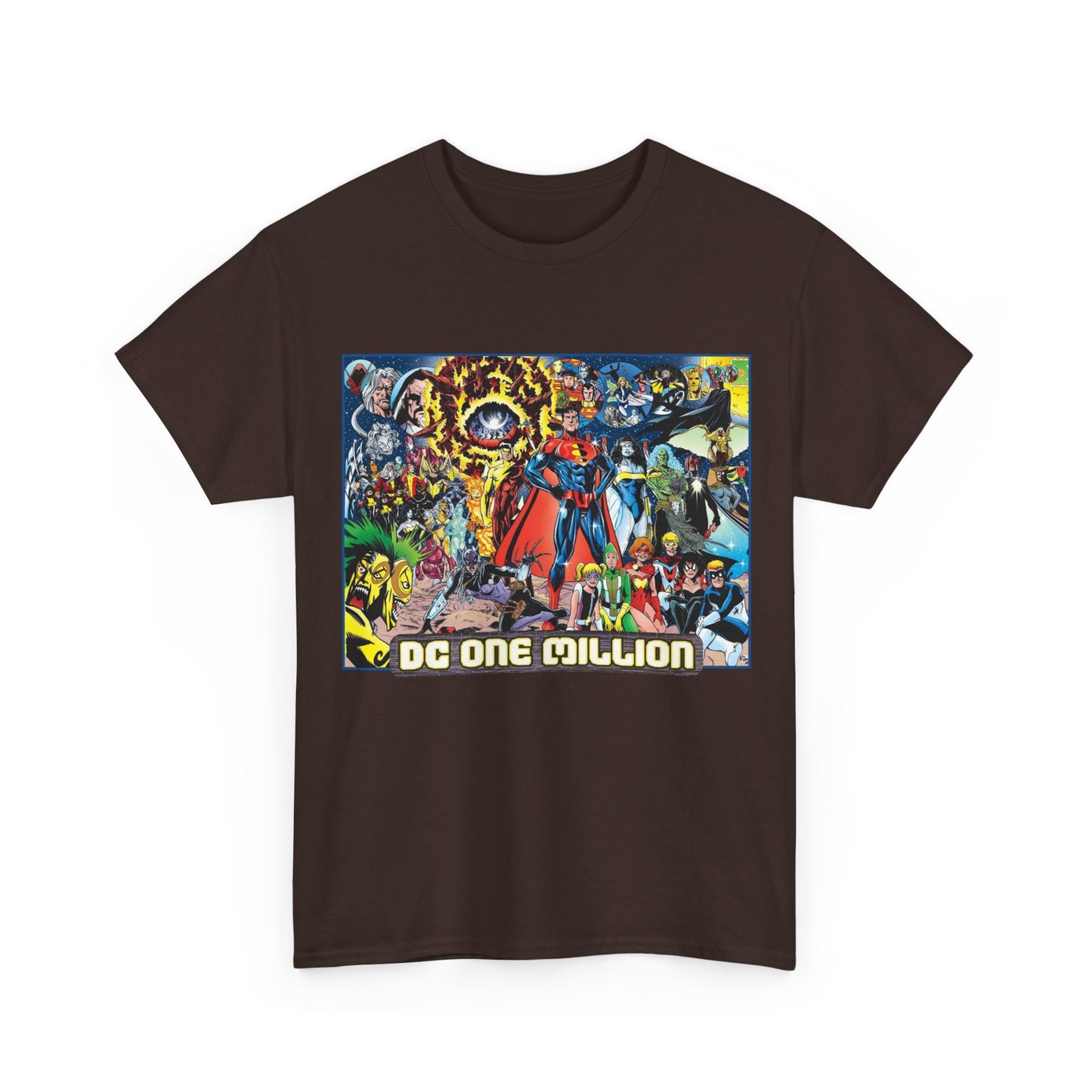 DC One Million T-Shirt - Phil Jimenez Art - Future Versions of Superman, Batman, Wonder Woman, Green Lantern, Flash - DC Comics
