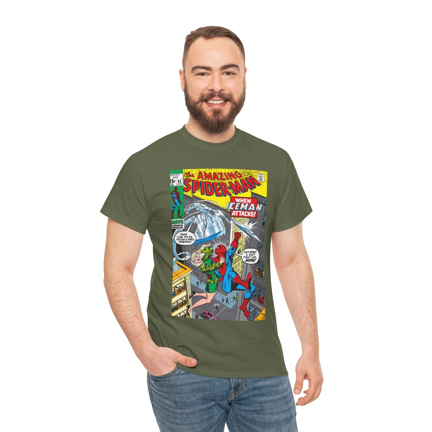 Amazing Spider-Man #92 T-Shirt - Iceman, Gwen Stacy - Marvel Comics