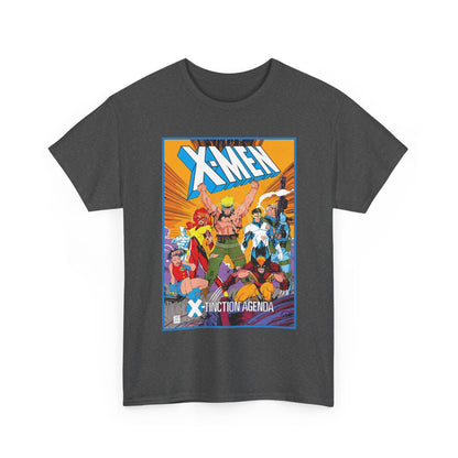 Uncanny X-Men T-Shirt - Jim Lee Art - Wolverine, Cyclops, Jean Grey, Cable, Iceman, Havok, Jubilee - X-Tinction Agenda - Marvel Comics
