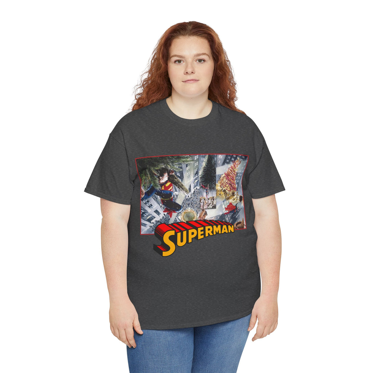 Superman Christmas Tree T-Shirt - Alex Ross Art - DC Comics