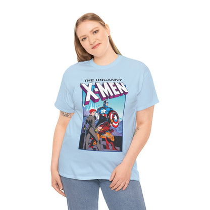 Uncanny X-Men T-Shirt - Jim Lee Art - #268 Cover - Captain America, Black Widow, Wolverine - Marvel Comics