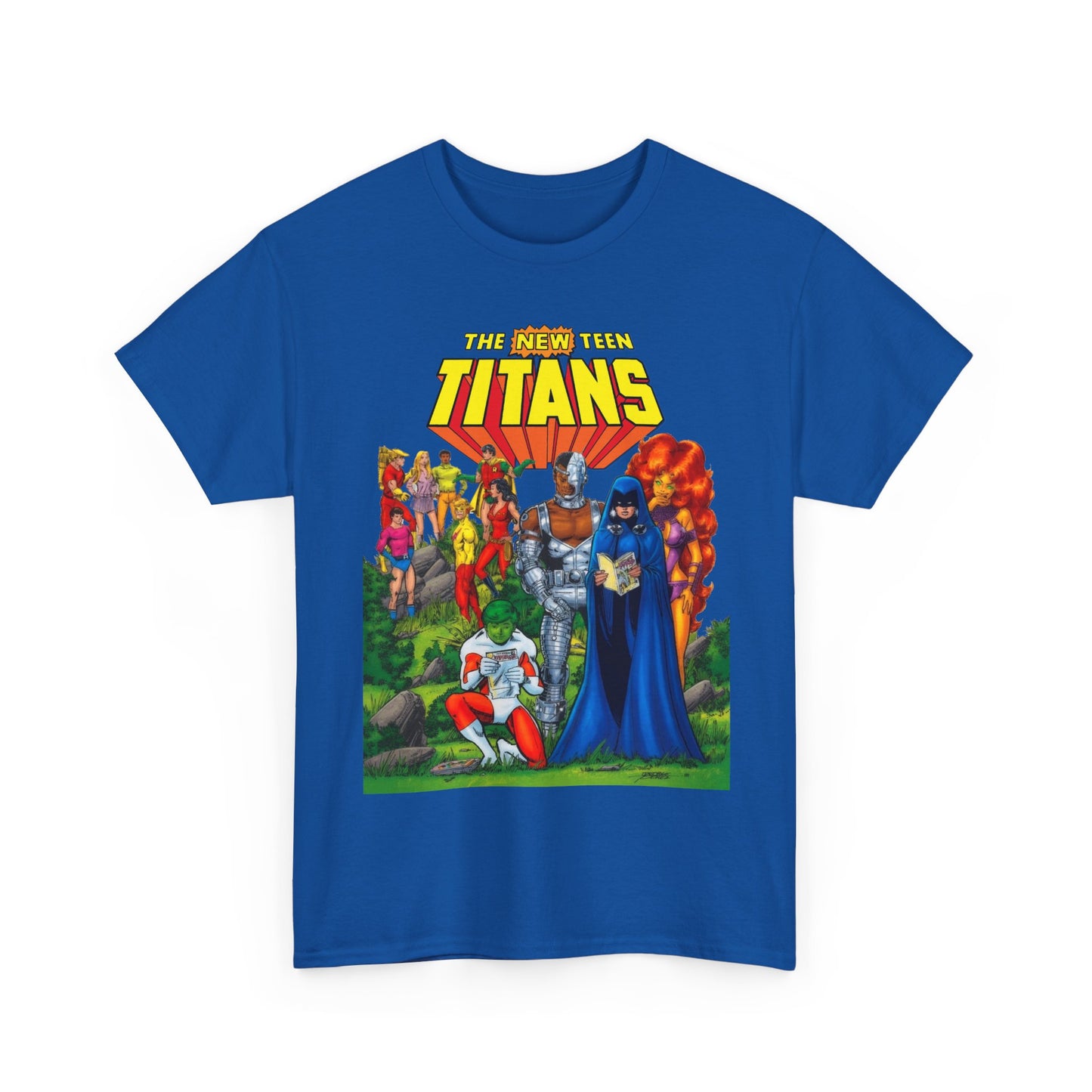 New Teen Titans T-Shirt - George Perez Art - Rare Promo Art - Titans Old & New - DC Comics