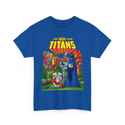New Teen Titans T-Shirt - George Perez Art - Rare Promo Art - Titans Old & New - DC Comics