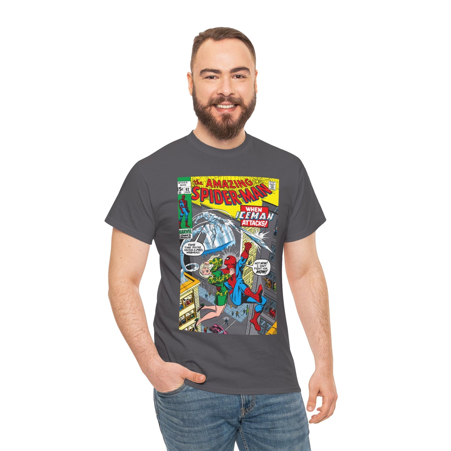 Amazing Spider-Man #92 T-Shirt - Iceman, Gwen Stacy - Marvel Comics