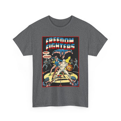 Freedom Fighters T-Shirt - 70s Series - Uncle Sam, The Ray, Phantom Lady, Doll Man, Black Condor, Human Bomb - DC Comics