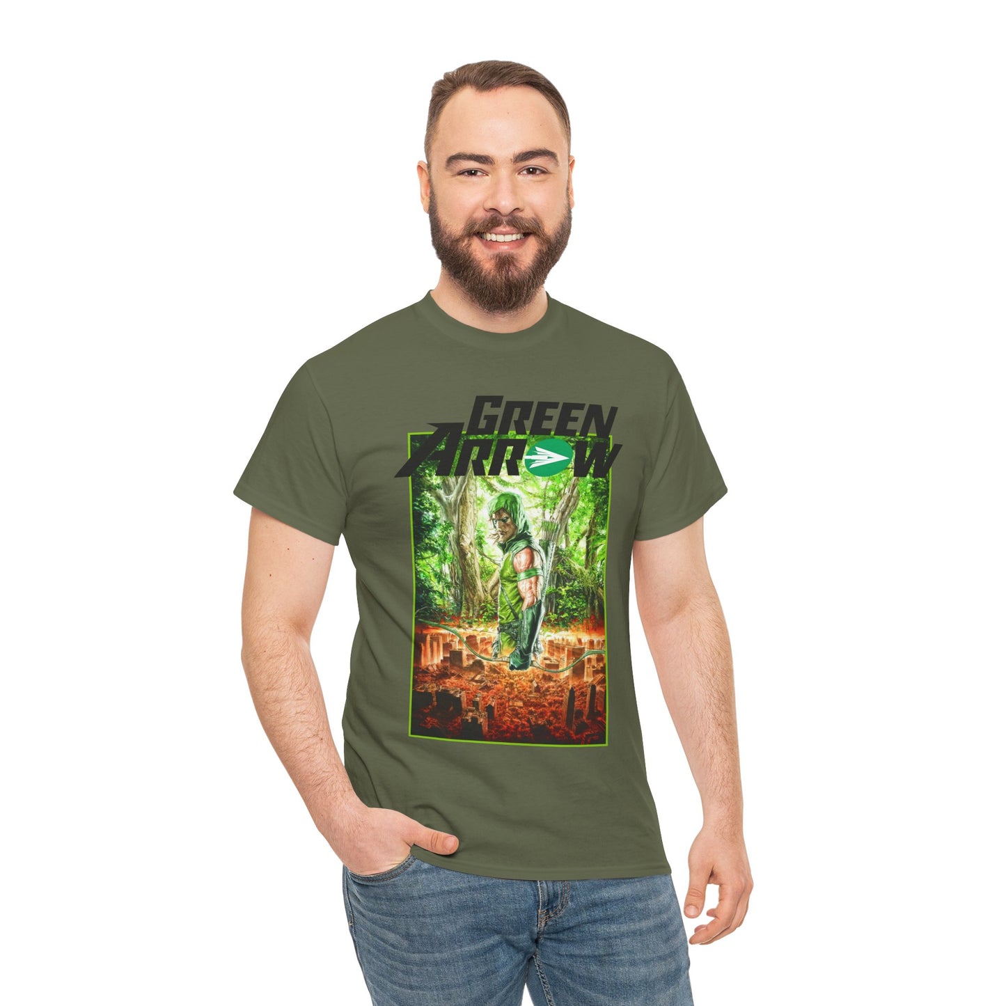 Green Arrow T-Shirt - Mauro Cascioli Art - Brightest Night Cover - Emerald Archer - DC Comics