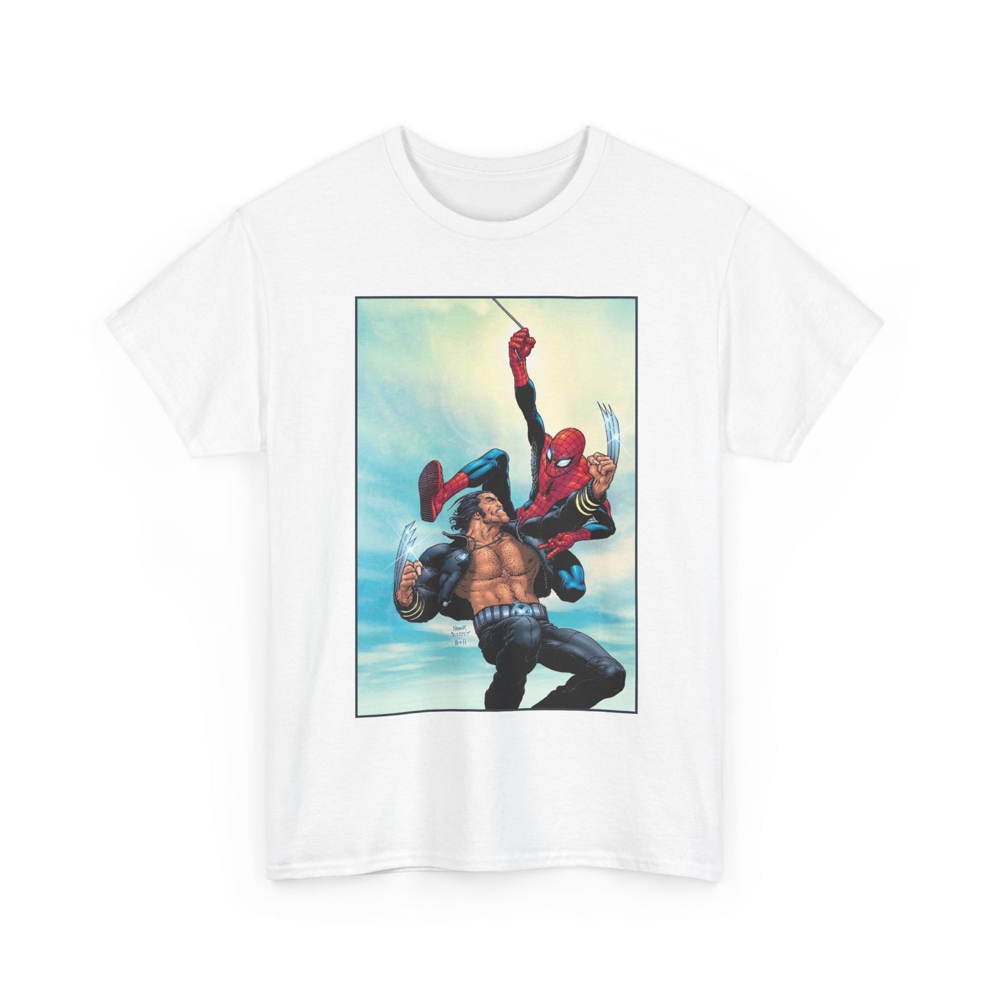 Wolverine Vs Spider-Man T-Shirt - Frank Quitely Art - Marvel Comics