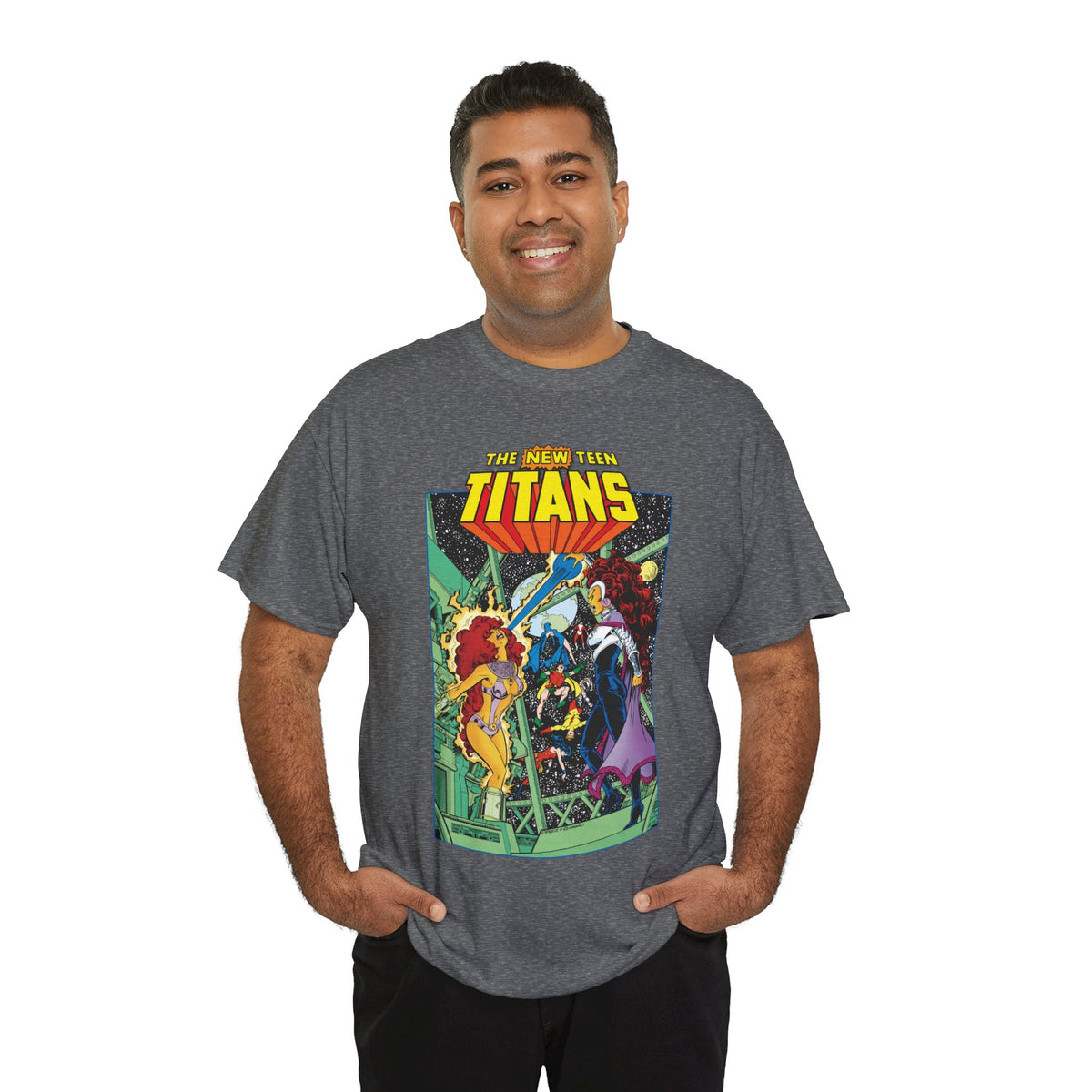 New Teen Titans T-Shirt - George Perez Art - Starfire Vs Blackfire - DC Comics