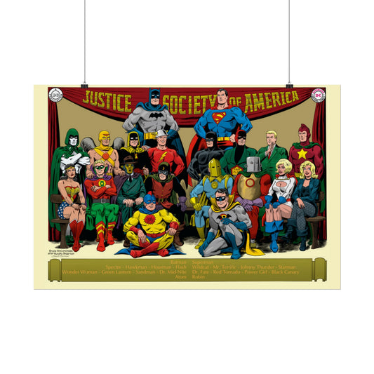 Justice Society of America (JSA) Rolled Poster - McCorkindale & Anderson Art - DC Comics - Multiple Sizes Up to 24"x36"
