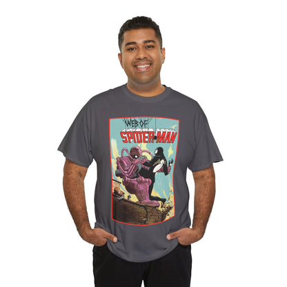 Web of Spider-Man T-Shirt - Charles Vess Art - Peter Parker, Black Symbiote Suit - Webslinger