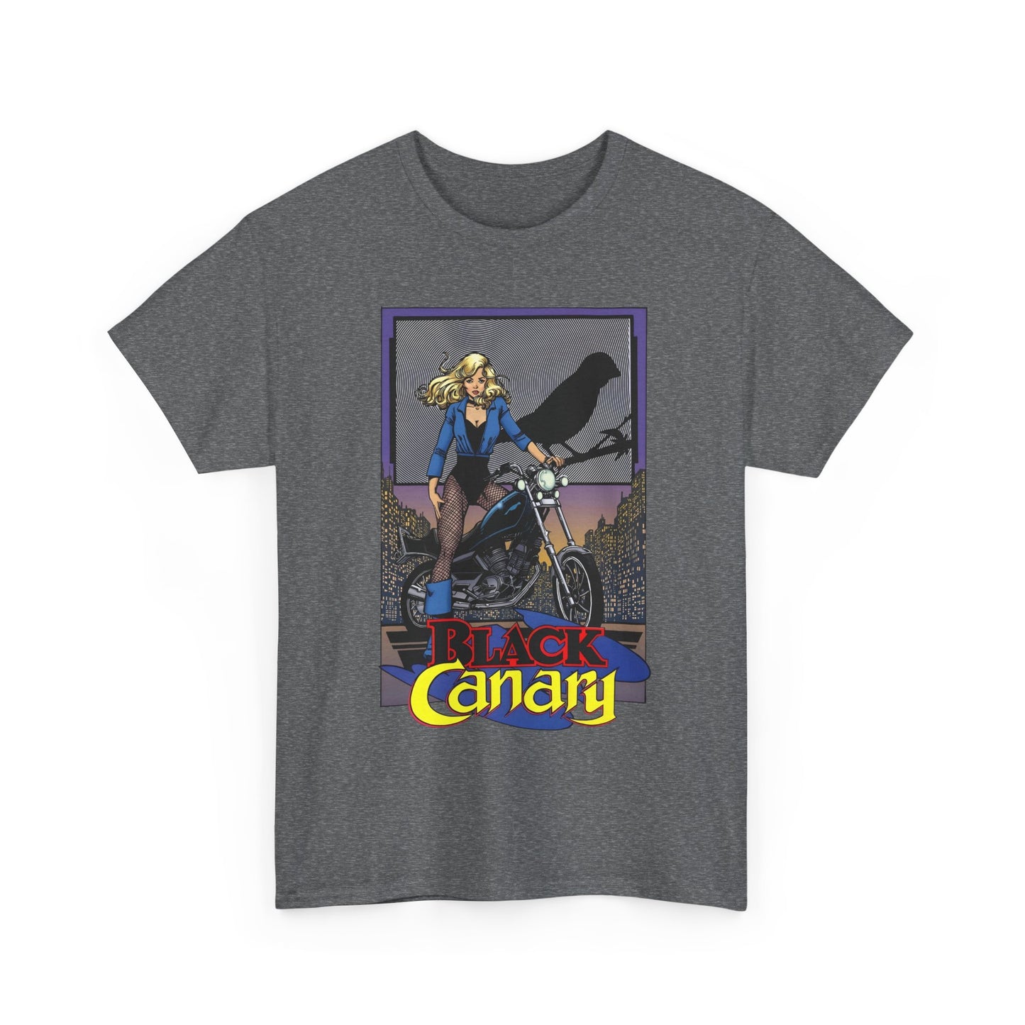 Black Canary T-Shirt - George Perez Art - 1980s Justice League Postcard Art - JLA - DC Comics