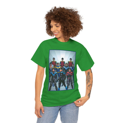 Nightwing Through the Ages T-Shirt - Nicola Scott Art - Dick Grayson, Robin the Boy Wonder - Batman Sidekick - New Teen Titans Leader - DC Comics