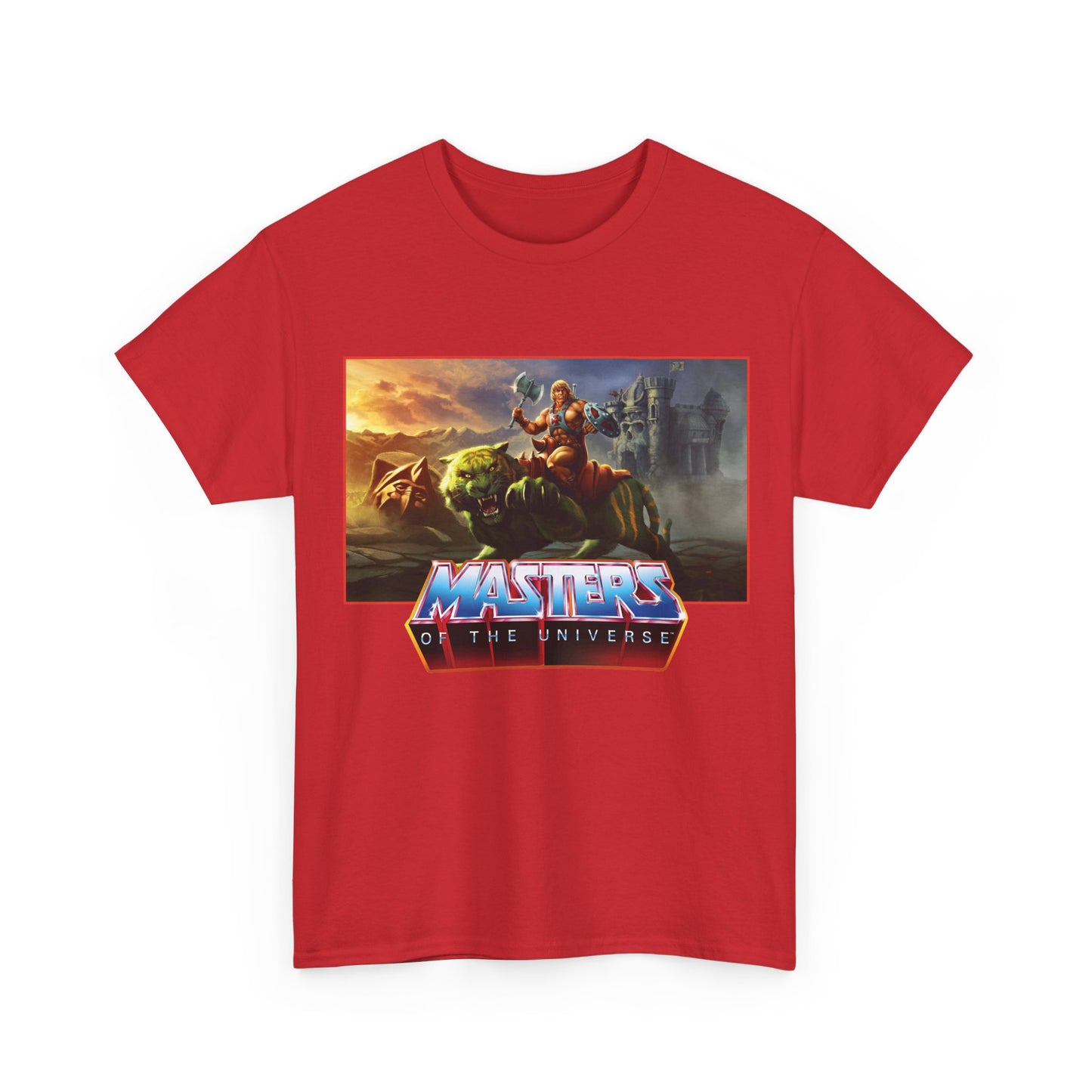 He-Man & Battle Cat T-Shirt- Masters of the Universe, MOTU - New 2026 Movie with Nicholas Galitzine