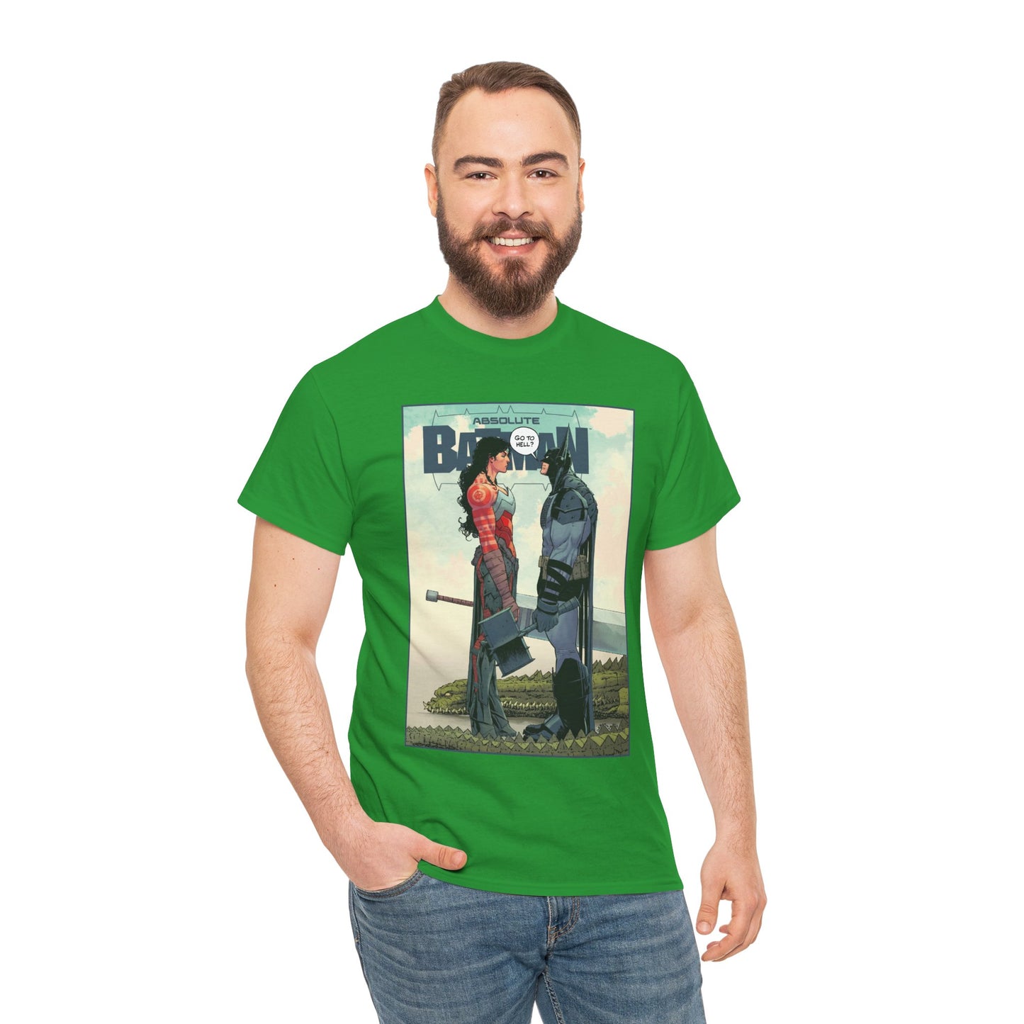 Absolute Batman & Absolute Wonder Woman T-Shirt - Nick Dragotta Art - Go to Hell? - DC Comics
