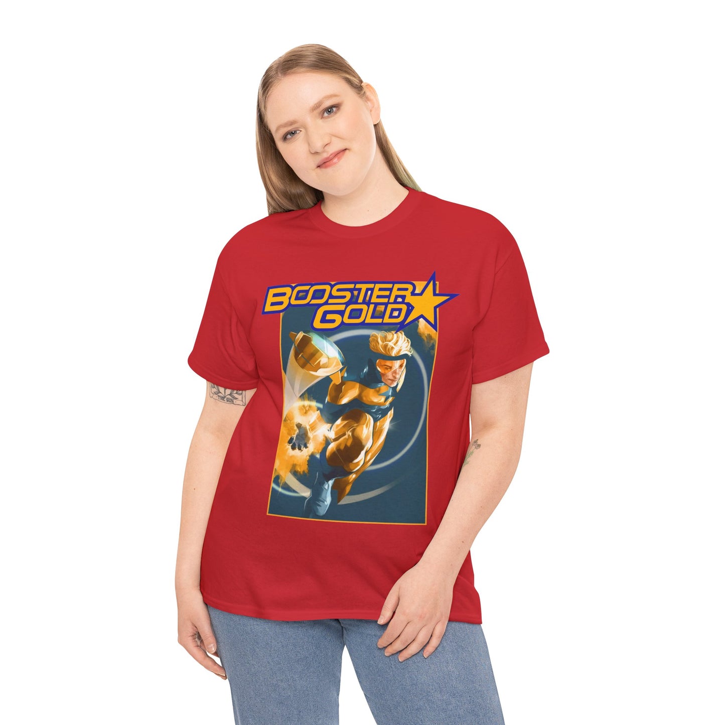 Booster Gold T-Shirt - Don Aguillo Art - Justice League: The Omega Act - DC Comics
