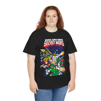 Marvel Super-Heroes Secret Wars T-Shirt - The Bad Guys - Dr Doom, Galactus, Doctor Octopus, Titania, Absorbing Man, Enchantress - Marvel Comics Series