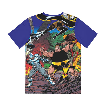 Uncanny X-Men All Over Print Tee (Polyester) - John Byrne Art - Cyclops, Colossus, Mystique - Marvel Comics (IMPROVED PLACEMENT AND PRINTING TECHNIQUES)