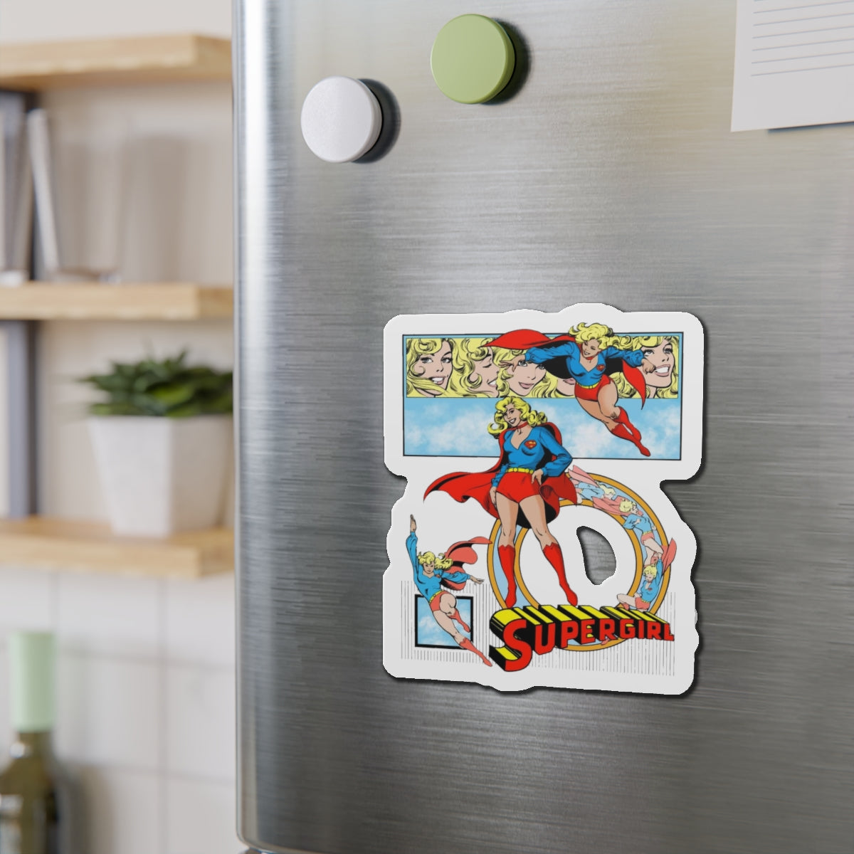 Supergirl Die-Cut Magnet - José Luis García-López Art - DC Comics Style Guide - Maid of Might - Kara from Krypton - Superman's Cousin - 3", 4", 5", 6"