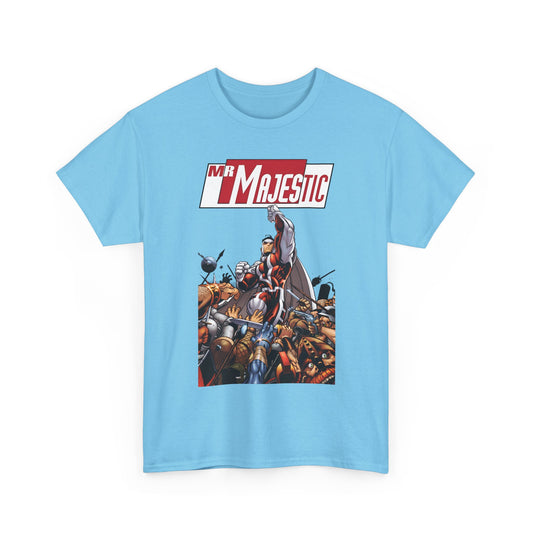 Mr. Majestic T-Shirt - Ed McGuiness Art - Flying Above His Attackers - DC/Wildstorm Comics