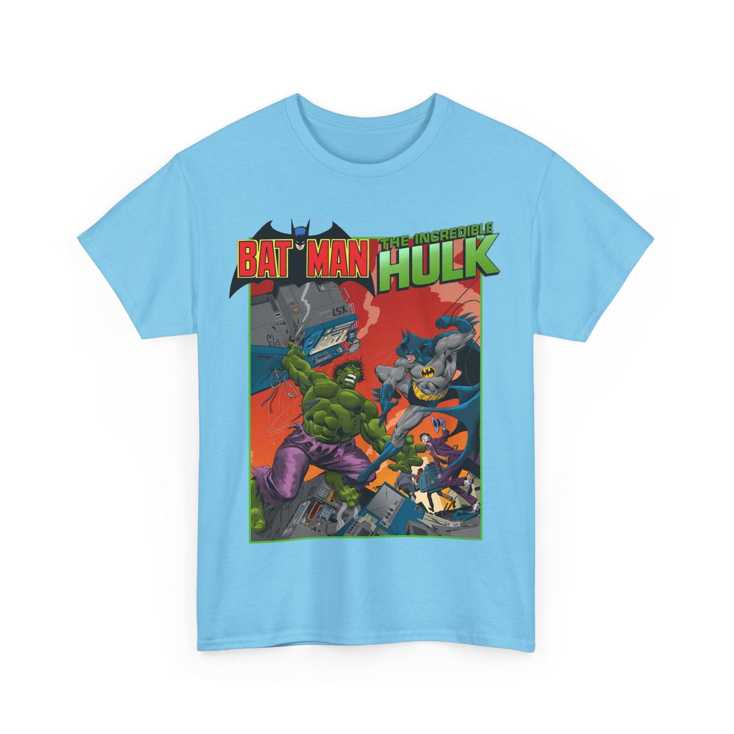 Batman Vs Incredible Hulk T-Shirt - DC Comics & Marvel - Joker - 1970s Team-Up