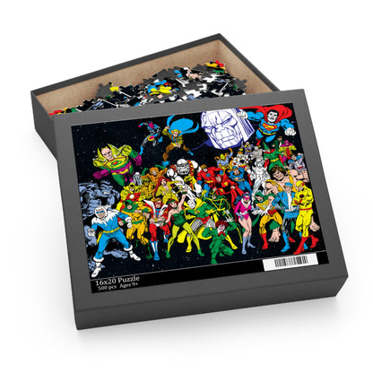 Secret Society of Super-Villains (500 Piece) Puzzle - DC Comics - Darkseid, Sinestro, Cheetah, Lex Luthor, Grodd, Captain Cold