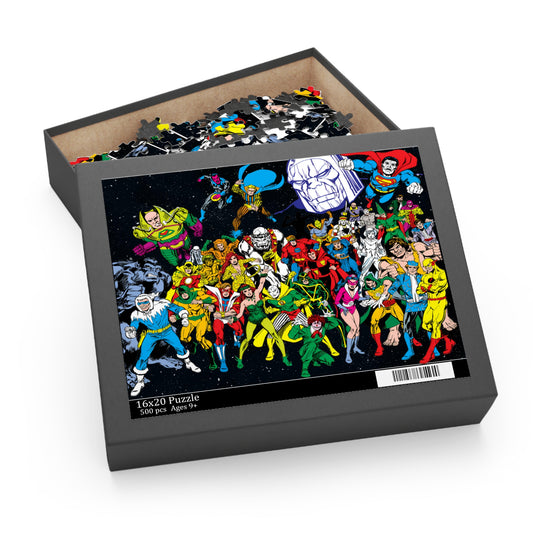 Secret Society of Super-Villains (500 Piece) Puzzle - DC Comics - Darkseid, Sinestro, Cheetah, Lex Luthor, Grodd, Captain Cold