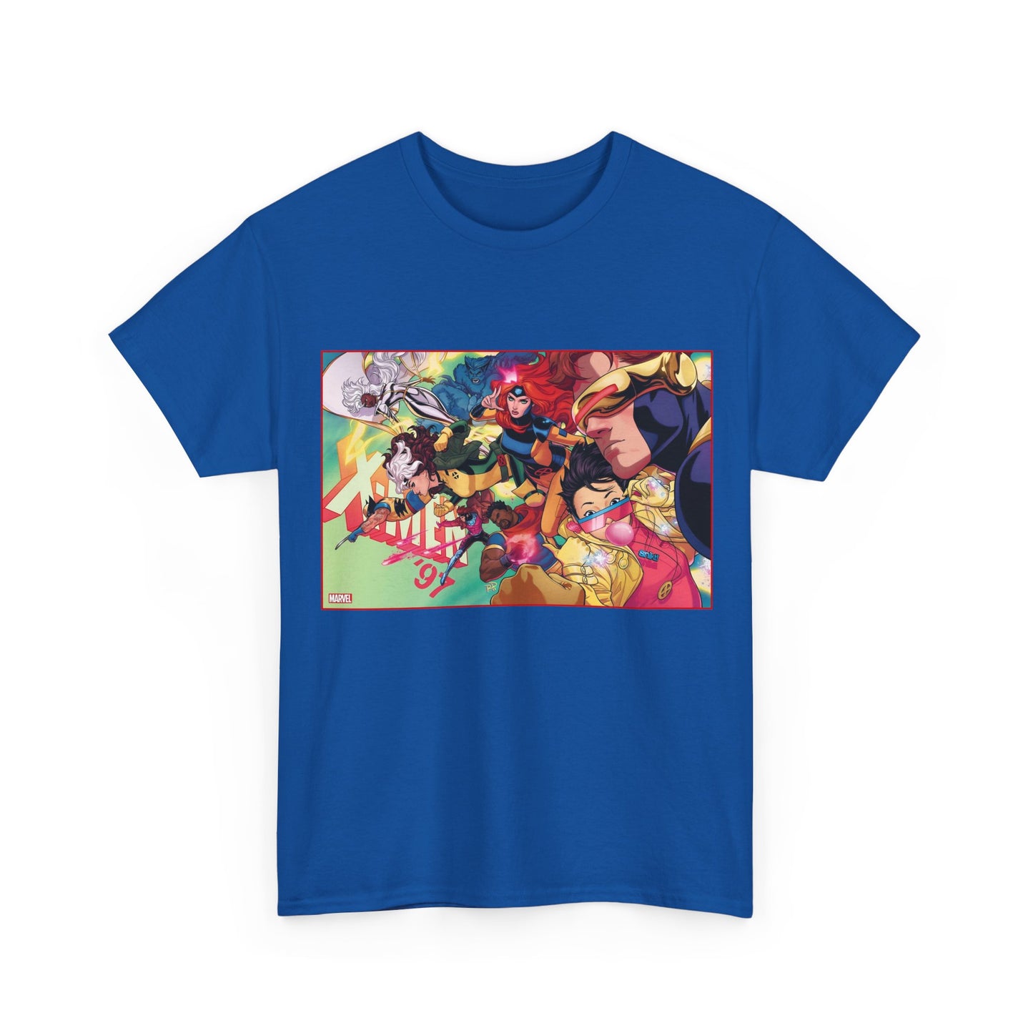 X-Men '97 T-Shirt - Russell Dauterman Art - Cyclops, Jean Grey, Rogue, Storm, Jubilee, Beast, Gambit, Bishop, Wolverine - Marvel Comics