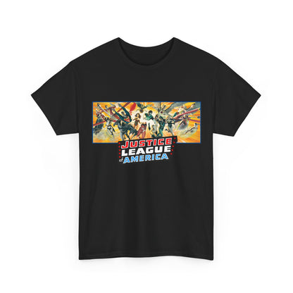 Justice League T-Shirt - Alex Ross Art - Superman, Batman, Wonder Woman, Black Canary, Hawkman, Green Lantern, Adam Strange, Plastic Man, Zatanna - DC Comics