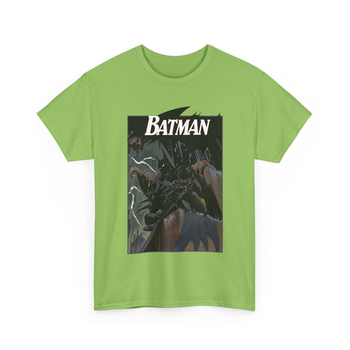Batman T-Shirt - Norm Breyfogle Art - 1990s Dark Knight Detective - Gotham City - Perched on A Gargoyle - DC Comics