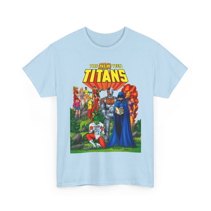 New Teen Titans T-Shirt - George Perez Art - Rare Promo Art - Titans Old & New - DC Comics