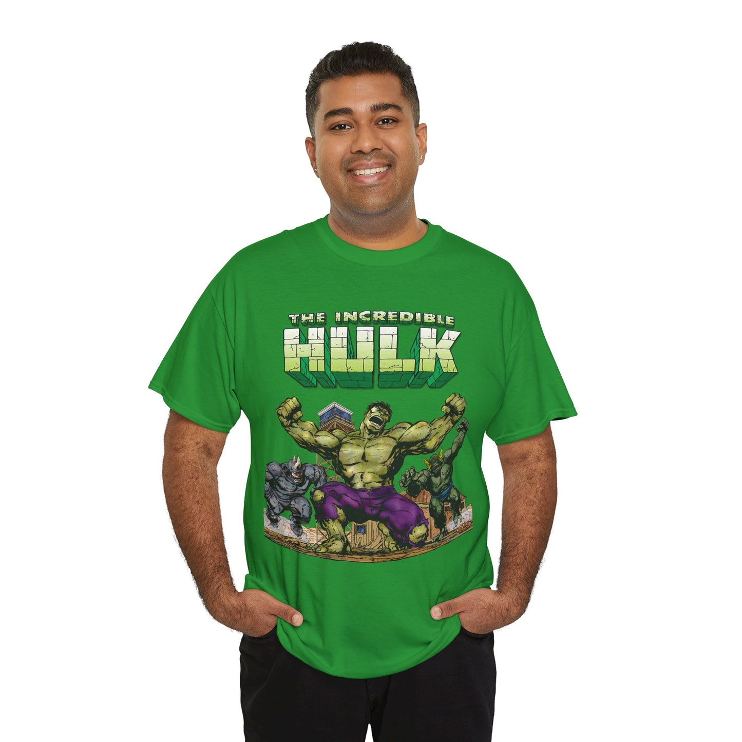 Incredible Hulk T-Shirt - Classic John Byrne Art - Rhino, Abomination - Marvel Comics - Bruce Banner