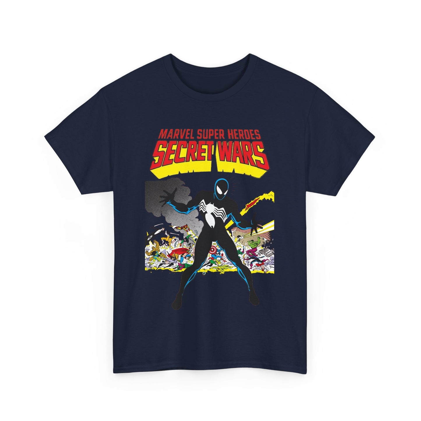 Secret Wars T-Shirt - Classic Marvel Comics Series - Alien Symbiote Spider-Man, 1st Appearance - Future Venom Story