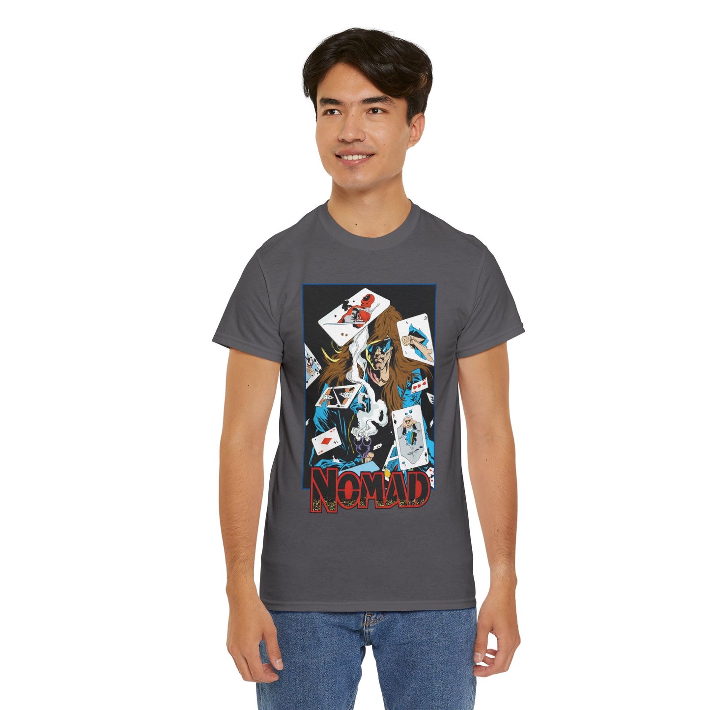 Nomad T-Shirt - S. Clarke Hawbaker, Mark McKenna Art - Jack Monroe - Playing Cards with Deadpool & Bushwacker - Marvel Comics