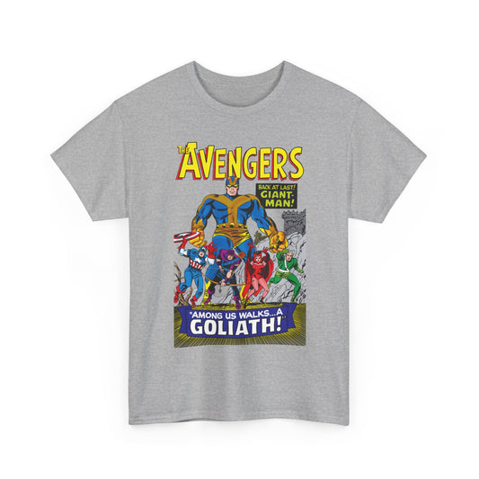 Avengers T-Shirt - Silver Age Art - Early Giant-Man Appearance - Captain America, Hawkeye, Scarlet Witch, Quicksilver - Marvel Comics