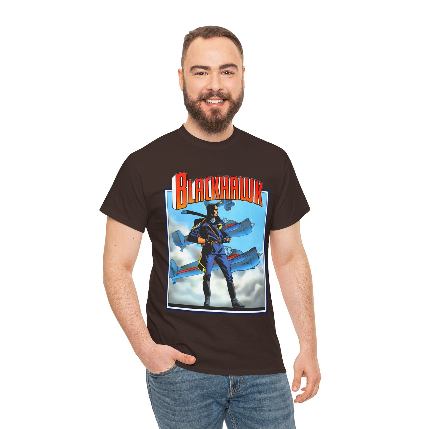 Blackhawk T-Shirt - Howard Chaykin Art - World War II Anti-Nazi Ace Pilots - DC Comics